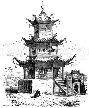 Chinesische Pagode älteren Stils [Digital]