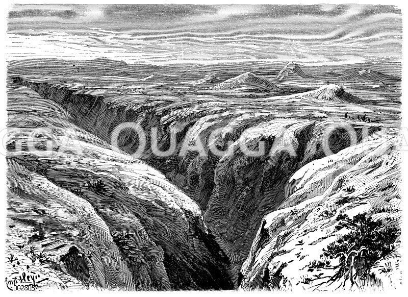 Schlucht (Fuldsch) in der Wüste Nefud, Nordarabien [Digital]