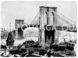Brücke über den East River zwischen New York und Brooklyn [Digital]