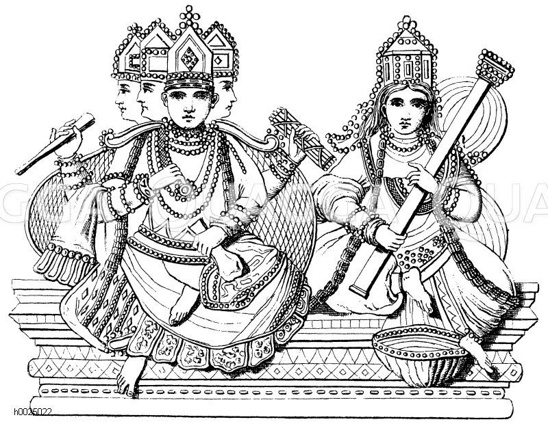 Indien: Brahma und Sarasmati [Digital]
