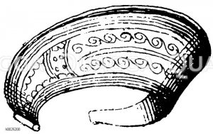Altitalien und Etrurien, Denkmal der späteren Bronzeperiode und Eisenperiode: Haarschmuck [Digital]