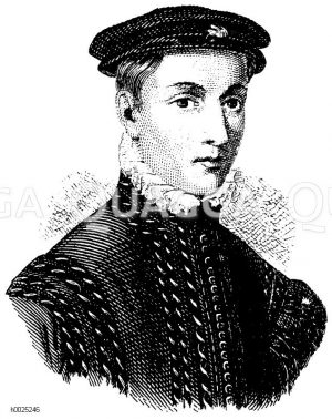 Kleidung und Schmuck: Halskrause und Baret um 1560 [Digital]