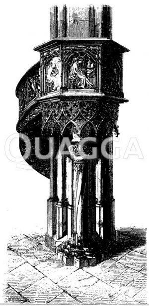 Kanzel in der Stiftskirche zu Stuttgart [Digital]