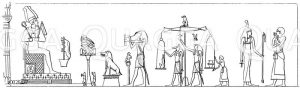 Ägypten: Totengericht, bei dem nach der Mythologie des alten Ägypten die Taten eines Menschen nach seinem Tod gewichtet wurden. [Digital]