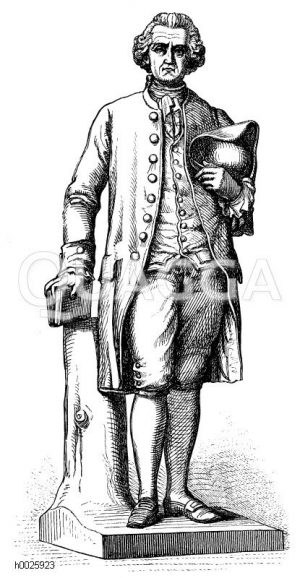 Christian Fürchtegott Gellert (geb. 4. Juli 1715, Hainichen, gest. 13. Dezember 1769, Leipzig), deutscher Dichter, Standbild im Rosenthal zu Leipzig [Digital]