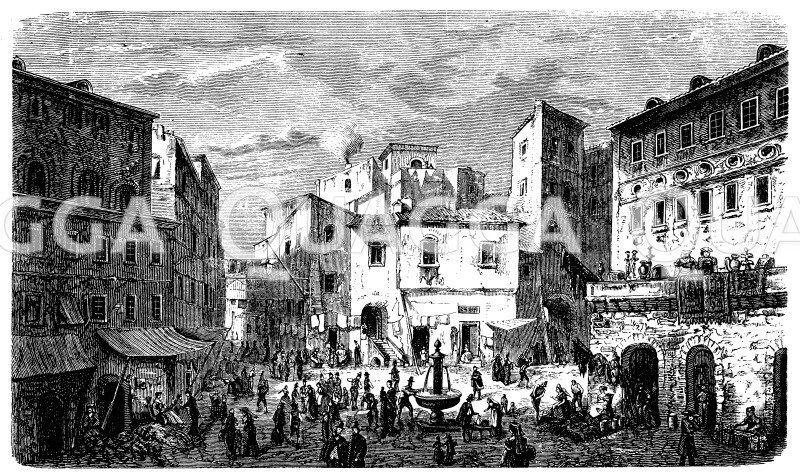 Markplatz des Ghettos in Rom [Digital]