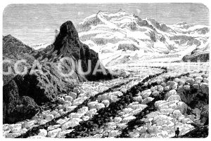 Gletscher und Moränen des Monte Rosa [Digital]