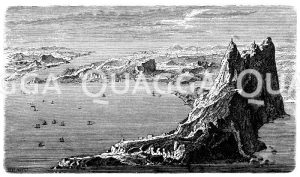 Straße von Gibraltar aus der Vogelschau [Digital]