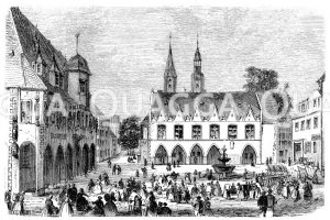 Rathaus und Markplatz in Goslar [Digital]