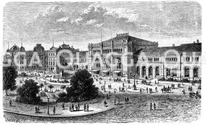 Bahnhofs- und kaiserliches Post- und Telegrafengebäude in Hannover [Digital]