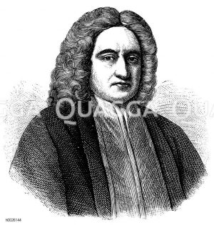Edmond Halley (1656–1742), englischer Astronom, Mathematiker, Kartograph, Geophysiker, Meteorologe [Digital]