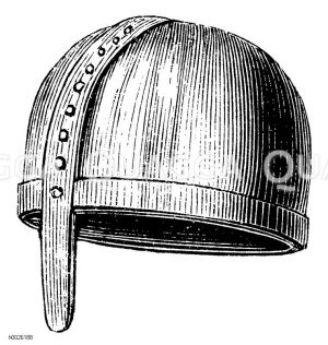 Deutscher Helm mit runder Glocke und festem Nasenschirm. 11. Jahrhundert [Digital]