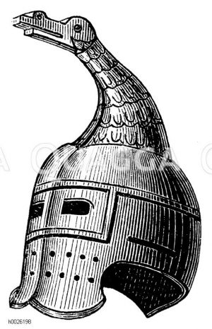 Deutscher Tapfhelm mit Helmschmuck [Digital]