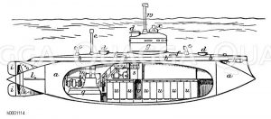 U-Boot Zeichnung/Illustration