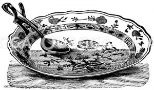 Metallhalter für Löffel und Gabel Zeichnung/Illustration