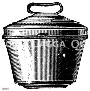 Glatte Puddingform mit Zapfen Zeichnung/Illustration