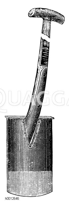 Gussstahl-Spaten für leichten Boden Zeichnung/Illustration