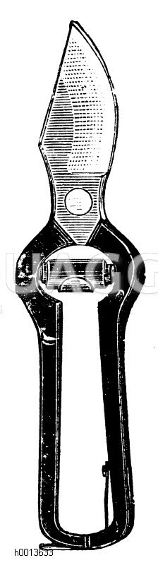 Baumschere mit Pufferfedern Zeichnung/Illustration