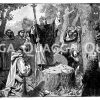 Bonifatius fällt die Eiche Zeichnung/Illustration