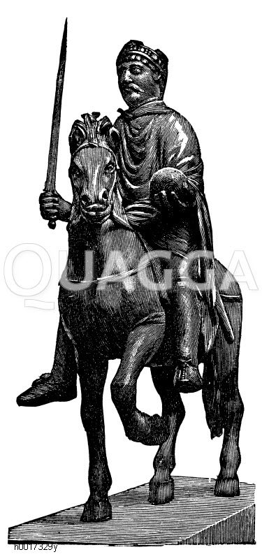Karl der Große. Bronzestatuette
