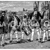 Lange Kerle. Riesengarde. Der alte Dessauer rechts vom König. Mohr als Trommler Zeichnung/Illustration
