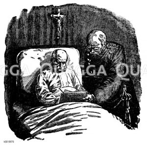 Kaiser Wilhelm I. letzte Unterschrift Zeichnung/Illustration