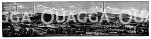 Panorama des Riesengebirges bei Warmbrunn Zeichnung/Illustration