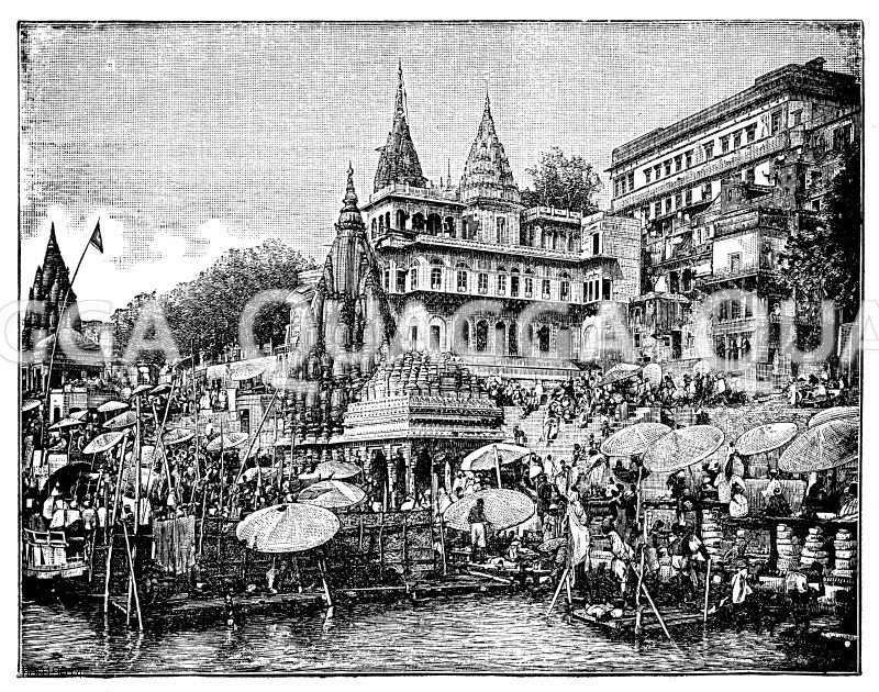 Benares. Nach einer Aufnahme der Photoglob Co. in Zürich Zeichnung/Illustration