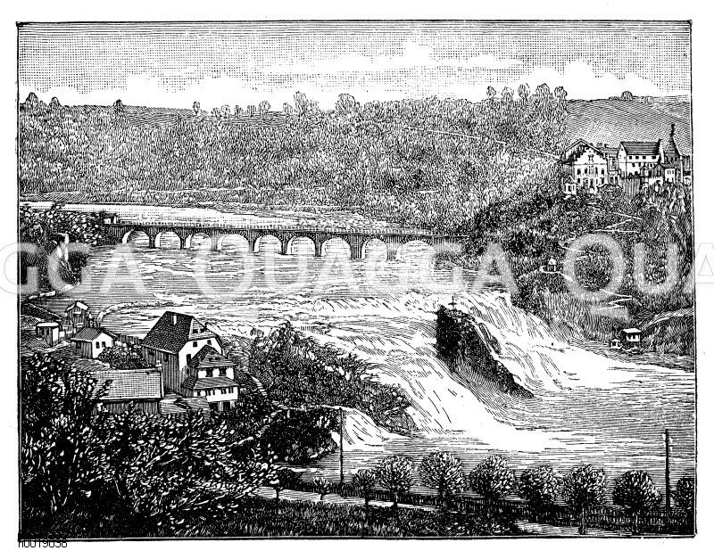 Rheinfall bei Schaffhausen Zeichnung/Illustration