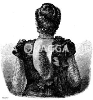 Dame mit Pferdemähne (nach Virchow) Zeichnung/Illustration