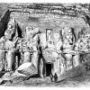 Eingang zum Großen Felsentempel von Abu Simbel Zeichnung/Illustration