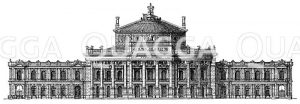 Neues Burgtheater in Wien Zeichnung/Illustration