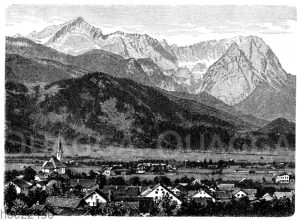 Wettersteingebirge und Partenkirchen. Zugspitze [Digital]