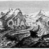 Ideale Gletscherlandschaft Zeichnung/Illustration