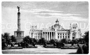 Reichstagsgebäude in Berlin und Siegessäule Zeichnung/Illustration