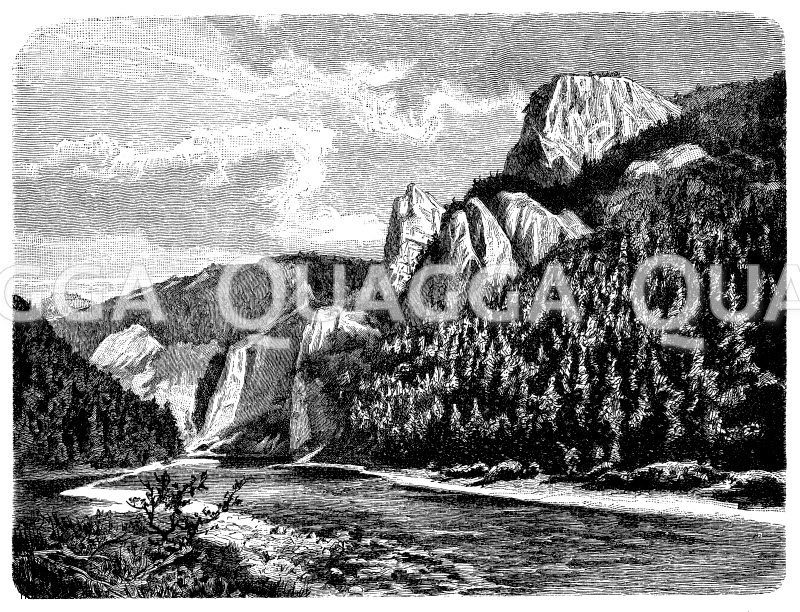 Durchbruch des Dunajec in den nördlichen Karpaten Zeichnung/Illustration