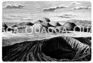 Vulkangebiet des Puy Chopine in der Auvergne Zeichnung/Illustration