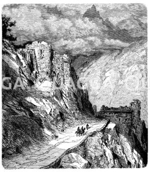 Col de Perthus in den Ostpyrenäen Zeichnung/Illustration