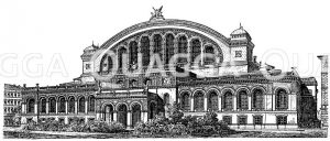 Anhalter Bahnhof in Berlin Zeichnung/Illustration