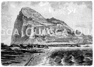 Fels von Gibraltar Zeichnung/Illustration