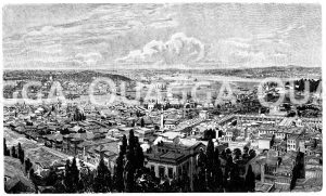 Konstantinopel und das Goldene Horn Zeichnung/Illustration