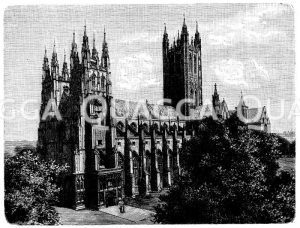 Dom zu Canterbury Zeichnung/Illustration