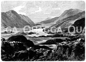 Seen von Killarney in Irland Zeichnung/Illustration