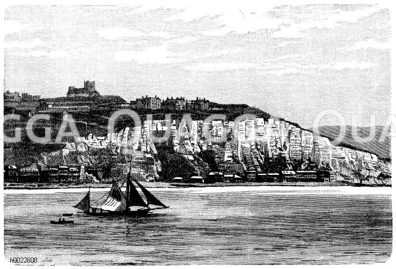 Kreideküste bei Dover Zeichnung/Illustration