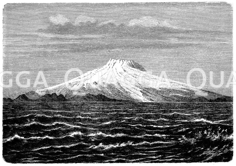 Beerenberg auf Jan Mayen Zeichnung/Illustration