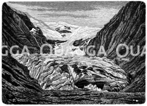 Gletscher in Norwegen Zeichnung/Illustration