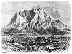 Karwendelgebirge von Mittenwalde aus gesehen [Digital]