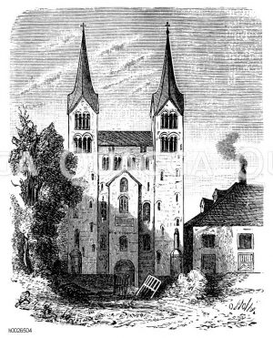 Benediktinerabtei Corvey im Stadtgebiet der ostwestfälischen Stadt Höxter in Nordrhein-Westfalen. [Digital]