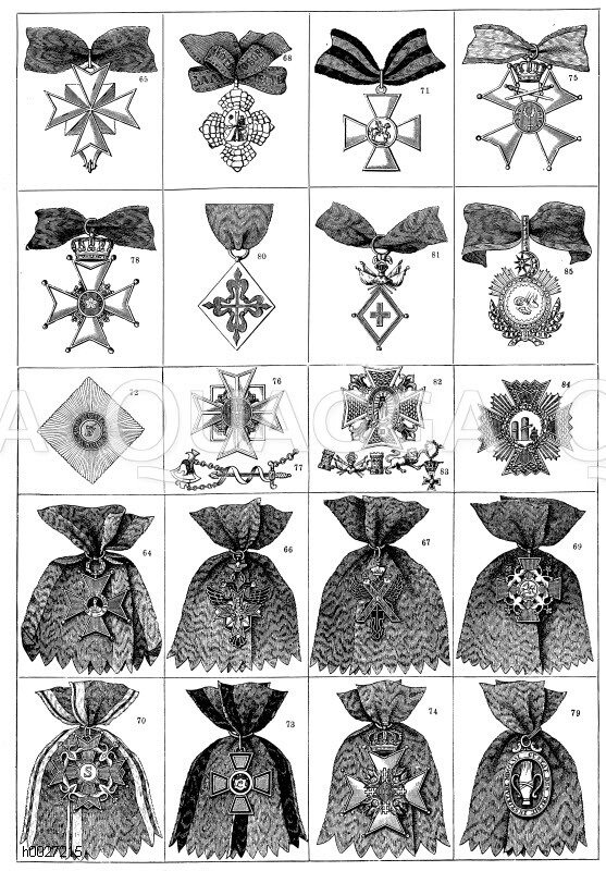 Rom. 64) Gregoriusorden, Großkreuz. 65) Orden vom heil. Sylvester oder