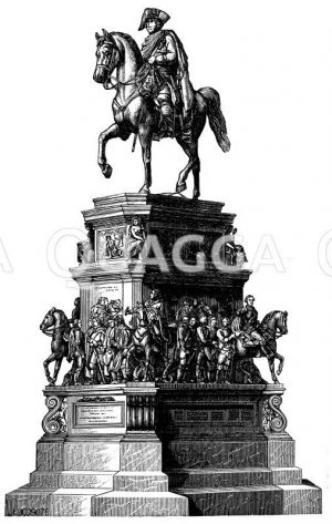 Denkmal Friedrichs des Großen in Berlin. Von Christian Rauch [Digital]